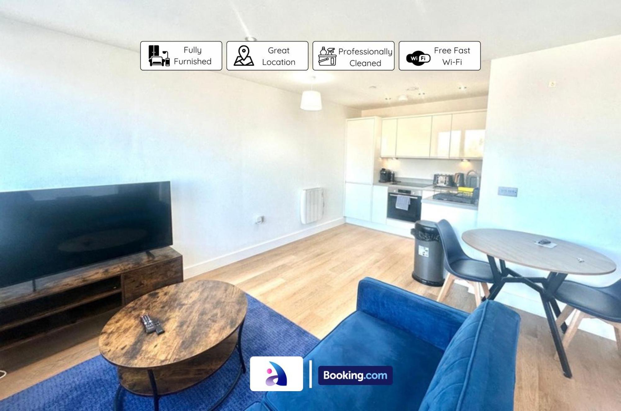 Appartement Modern By Avalora Short Lets & Serviced Old Trafford With Free Parking, Mcr Stadium - Ua92 *