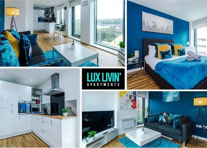 Lux Livin\' Apartments - Luxury 2 Bed Manchester Apartment With Skyline View & 24 Hour Gym