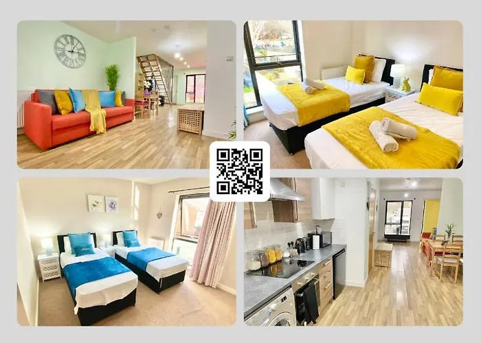 Spacious 5 Bed Townhouse Manchester, Salford Qauys - Two Bedroom With Parking