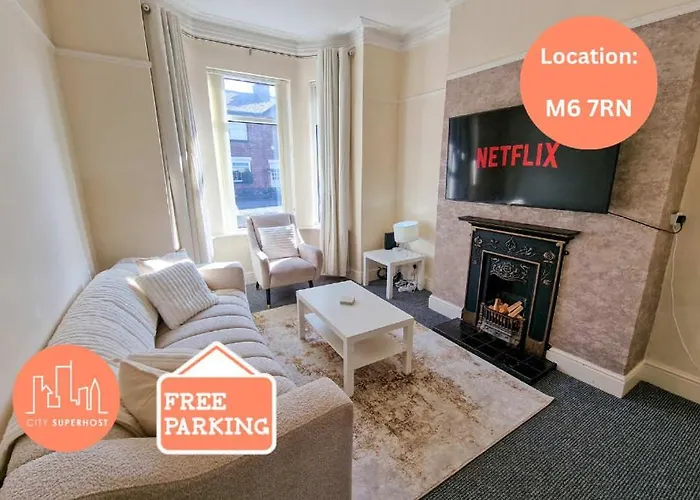 Salford Home Sleeps 10 By City Superhost