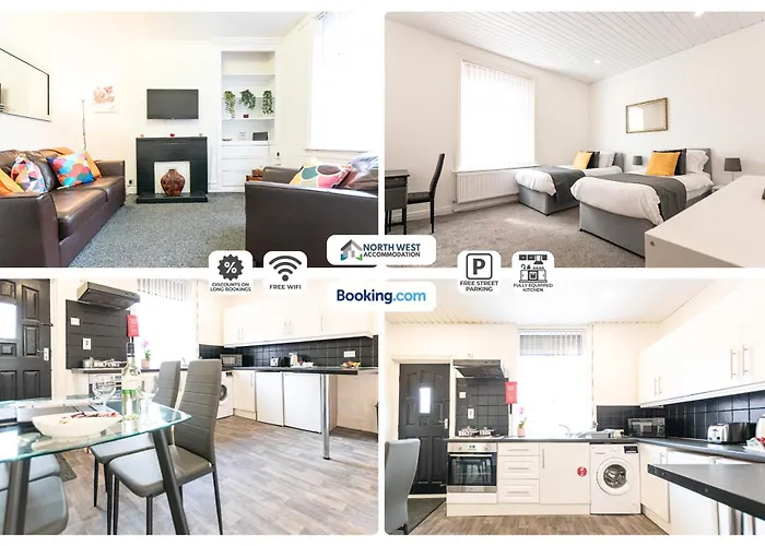 Manchester Work Stays 2Br Home With Parking & Wifi