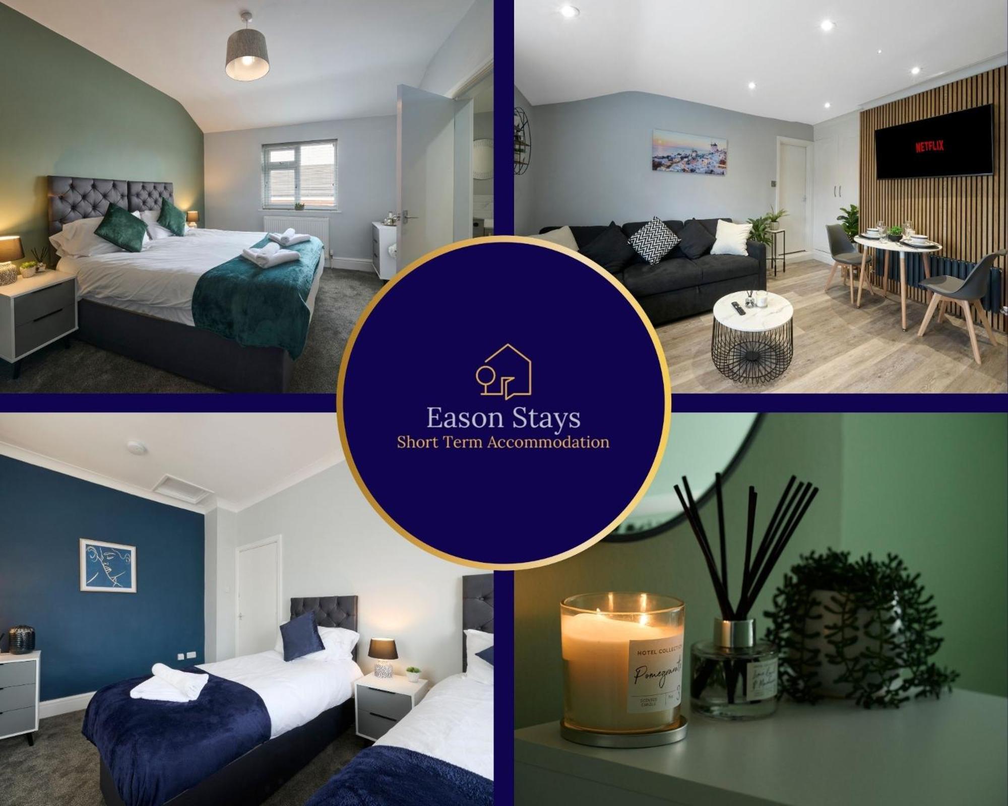 Apartment Stunning Two Bedroom In Denton By Eason Stays, Ideal For Contractors Working On Crown Point, With Free Parking