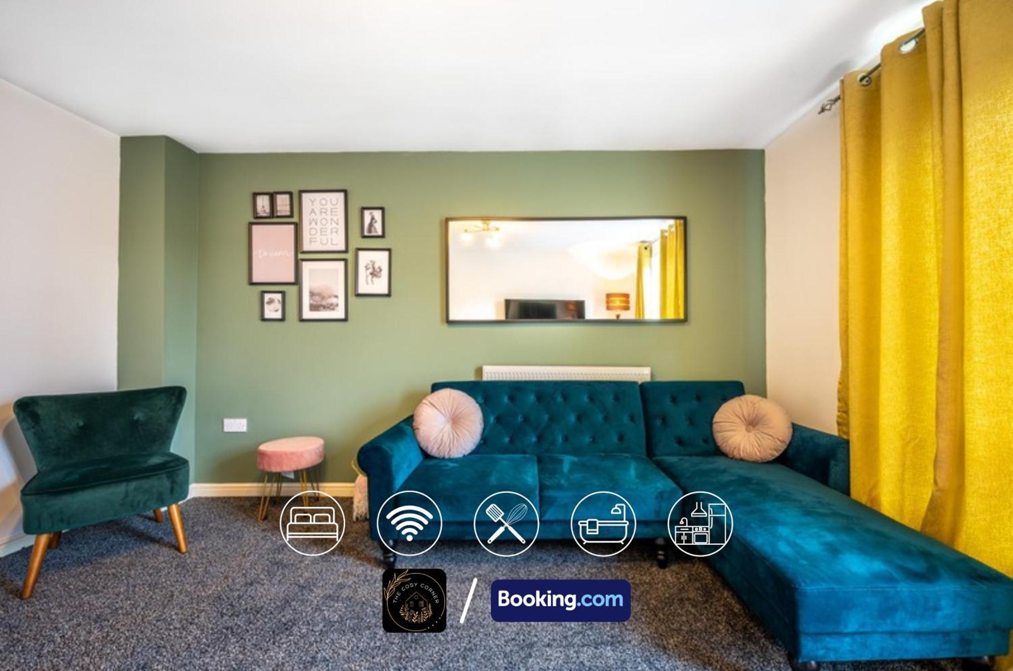 Cosy 4-bed House, Garden, Free Parking & Wifi Appartement