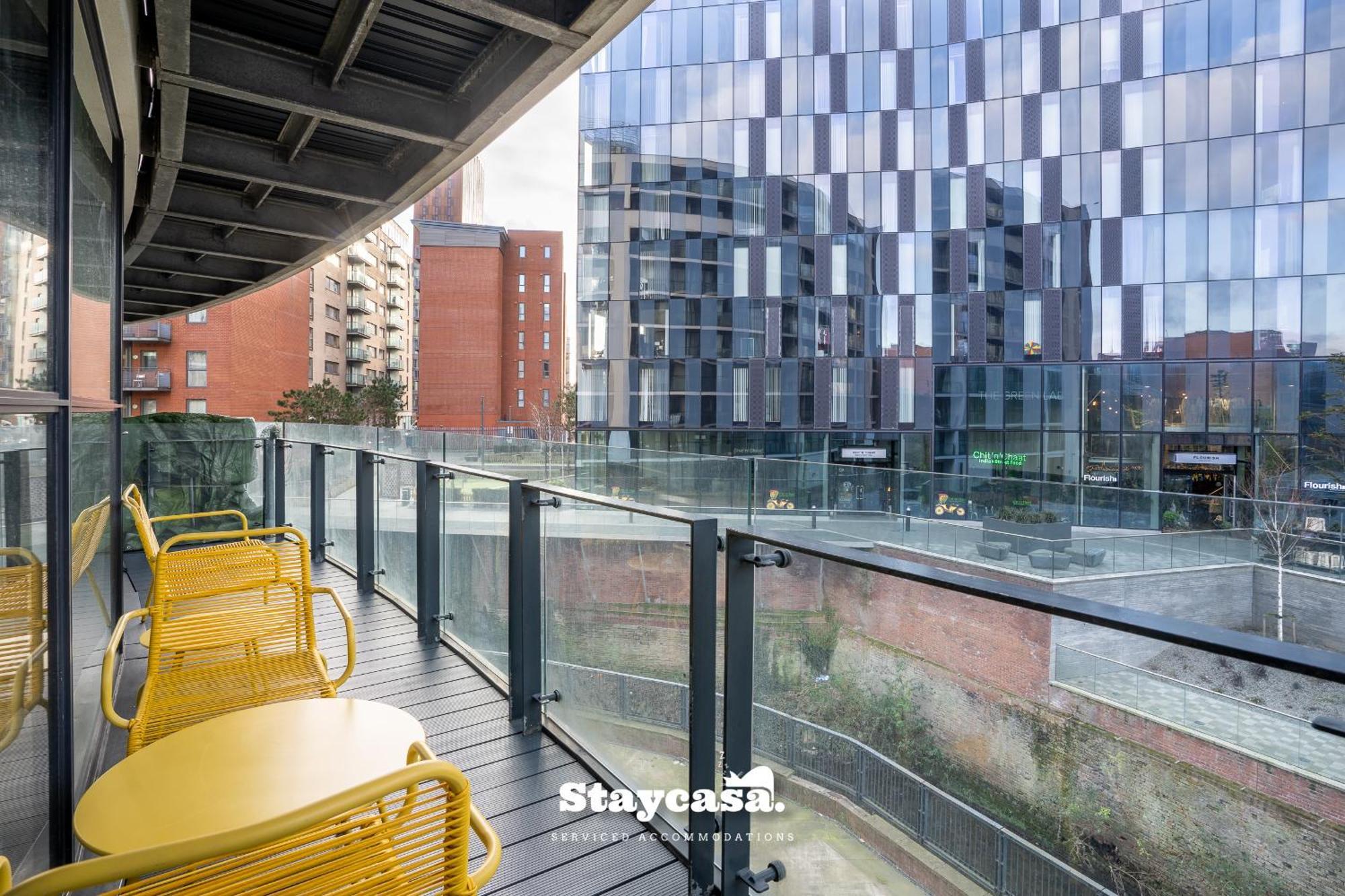 Canalside Balcony View Central Manchester Suite Manchester
