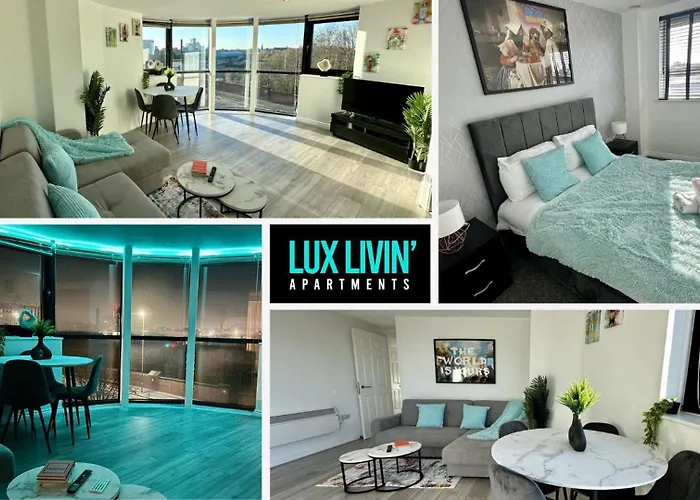 Lux Livin\' Apartments - Luxury 2 Bed Manchester Apartment With Free Parking