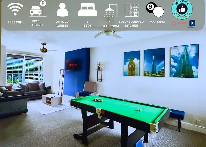 Spacious Home-Pooltable-Freeparking-10Guests