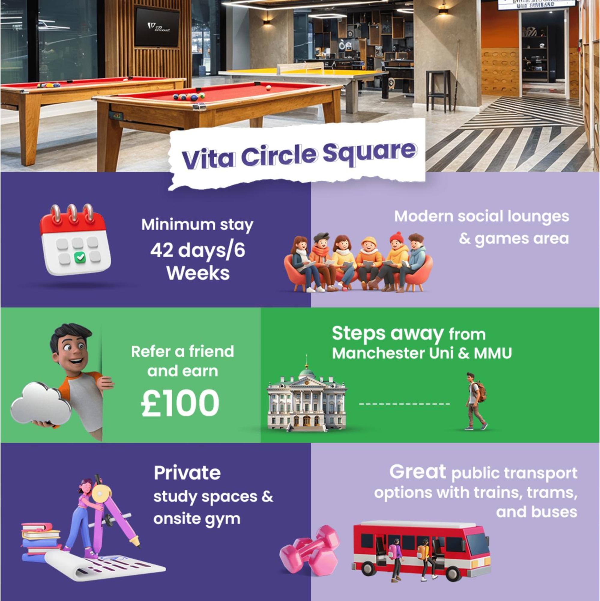 Student Only Luxury Studio, Circle Square Manchester,minimum 42 Nights Apartment Manchester