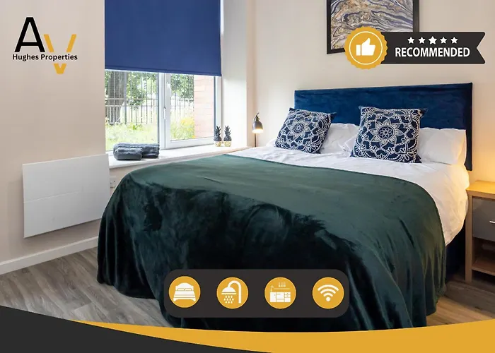 Stylish One-Bedroom Apartment - Ideal For Business & Leisure In Salford By Av Hughes Properties