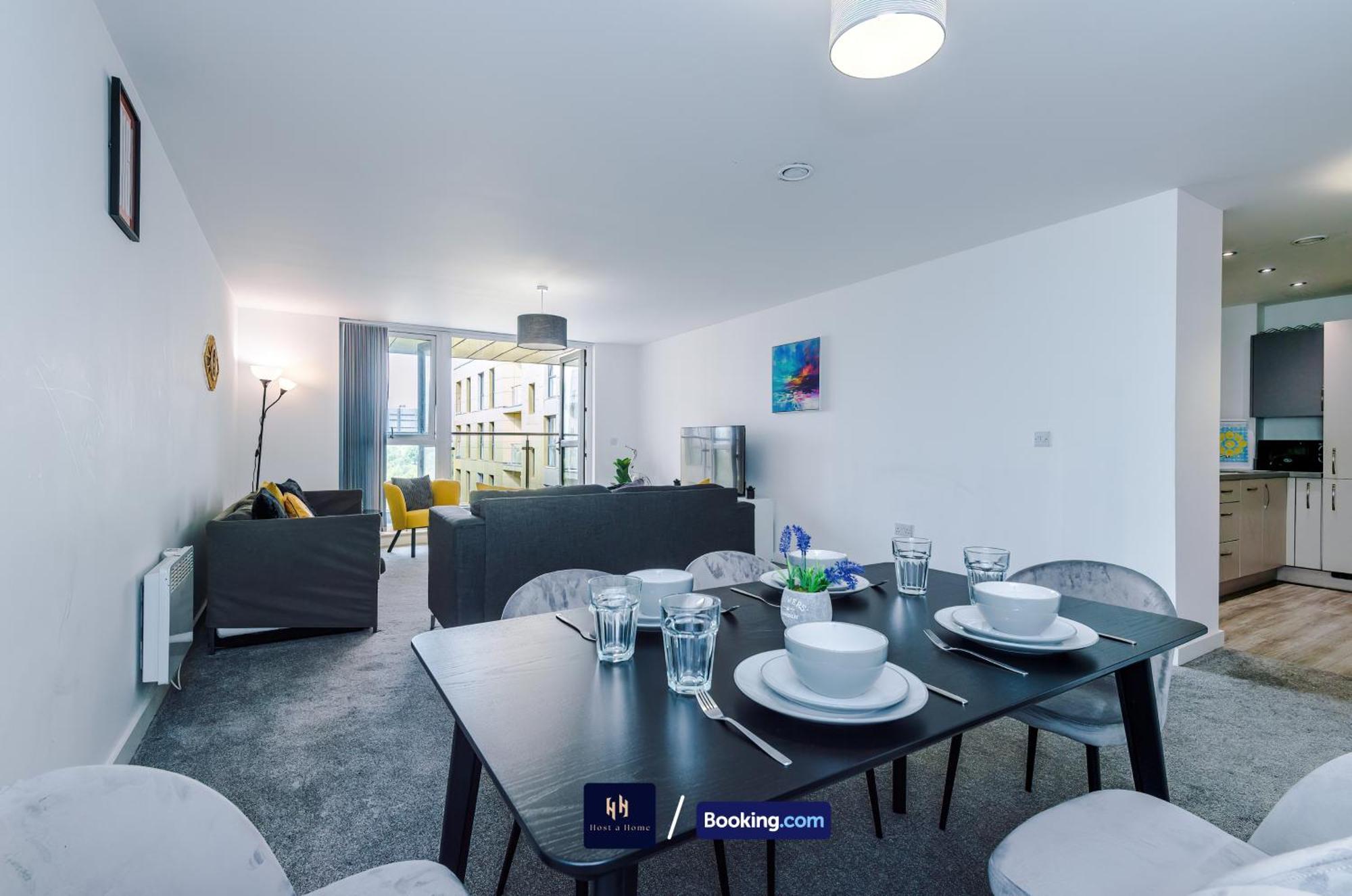 2 Extra Large Bedroom By Host A Short Lets & Serviced With Free Wifi *